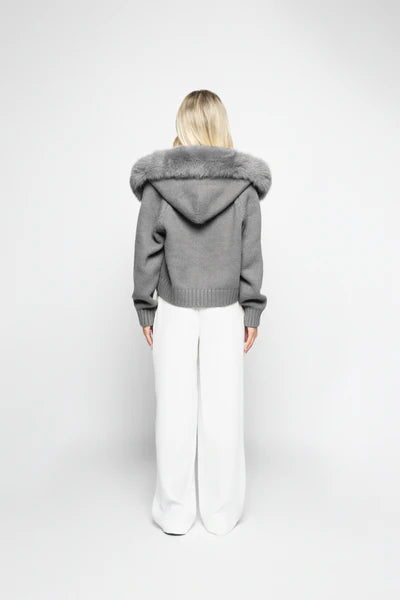 Velvety Cardigan - Gray
