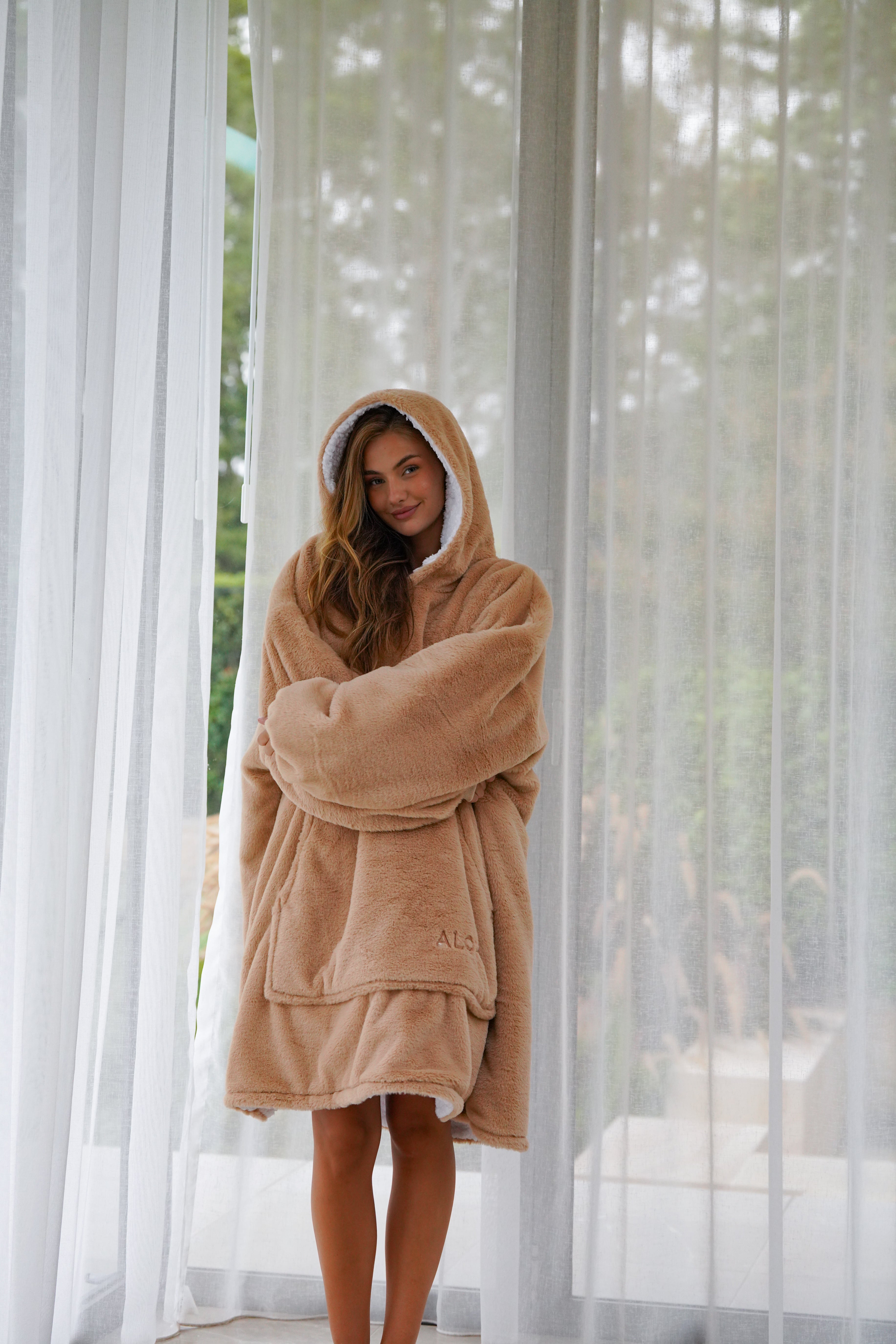 Oversized Hoodie with Hood Cinnamon