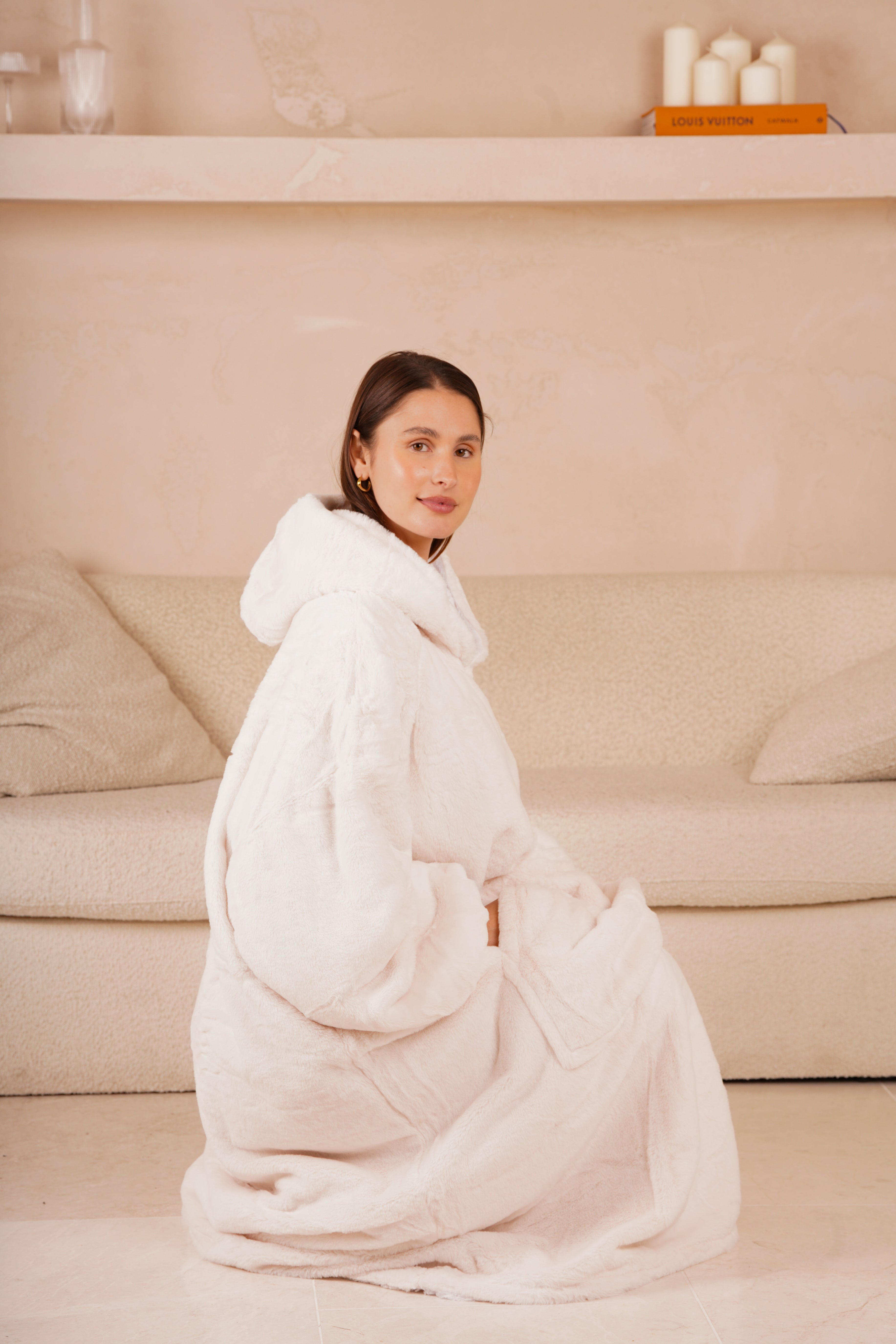 Long Marshmallow Oversized Hoodie