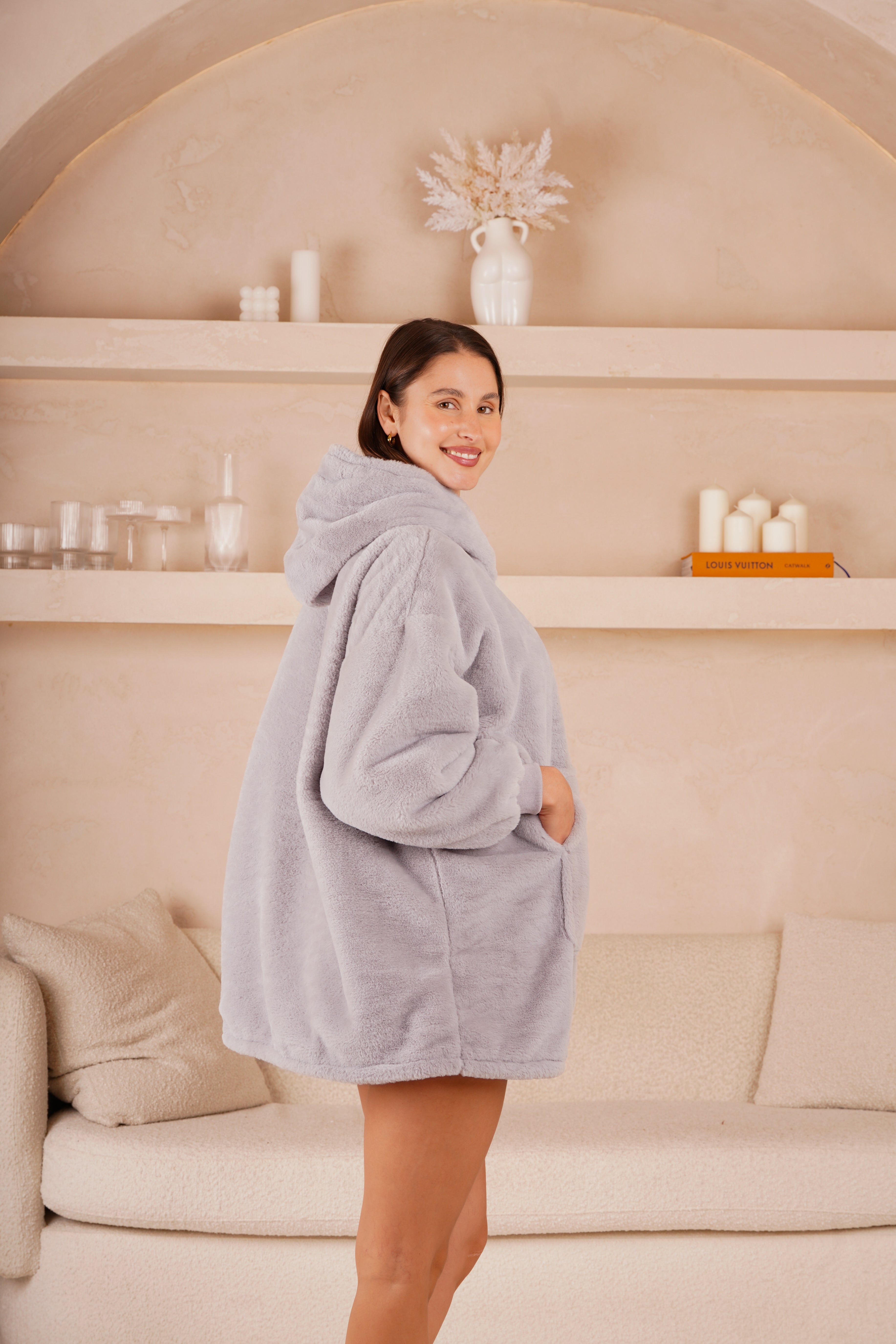 Oversized Hooded Blanket Sweatshirt Mini Cloud