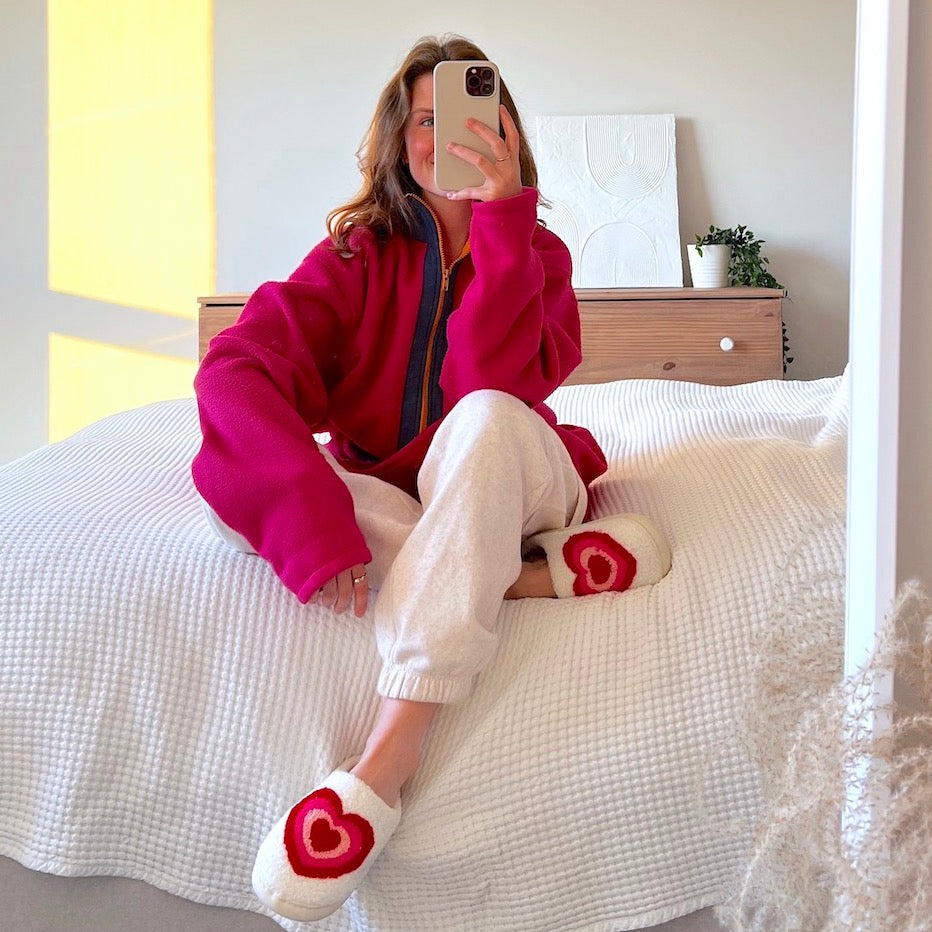 Retro Heart Sweetheart Slippers