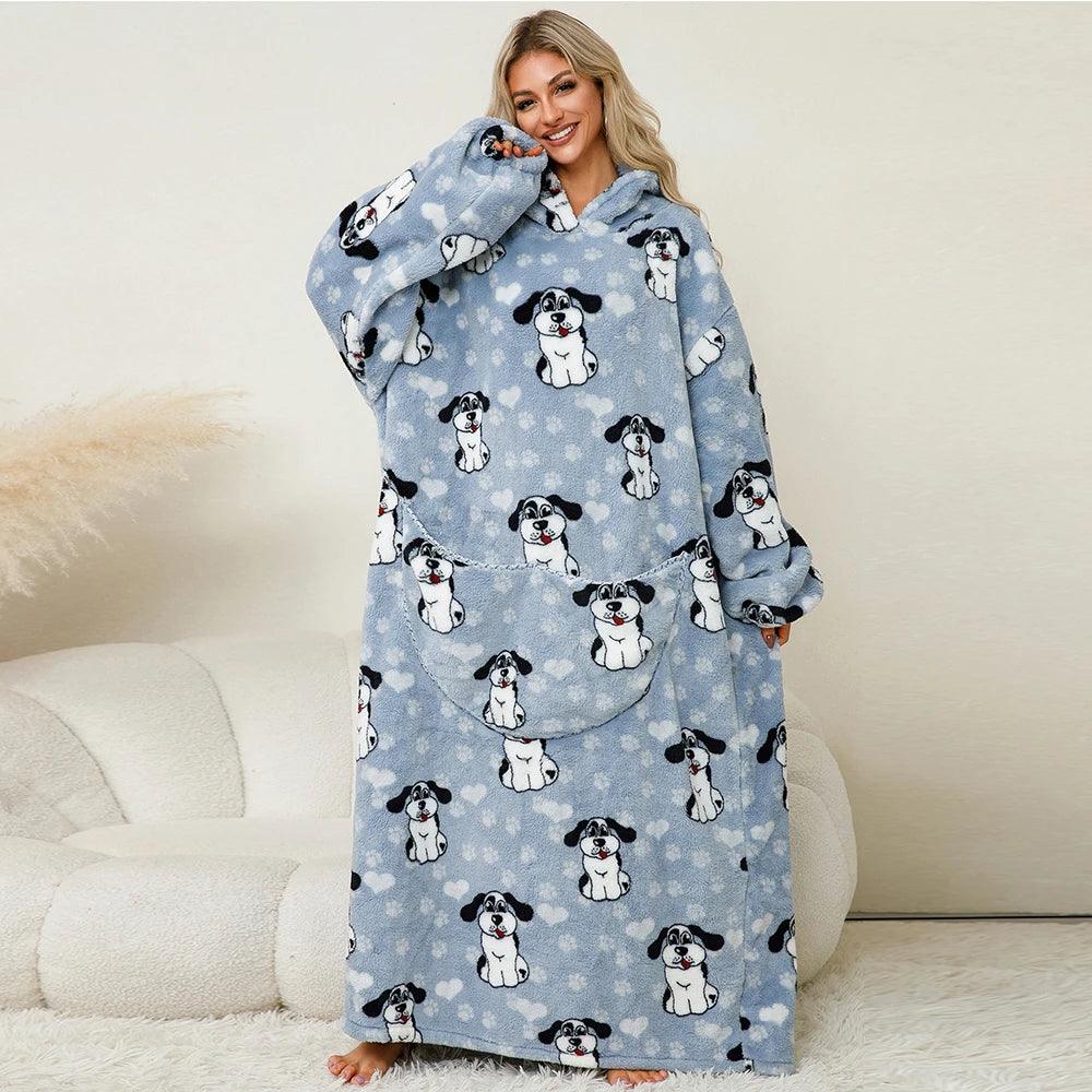 Oversized Hoodie Blanket Dalmatian