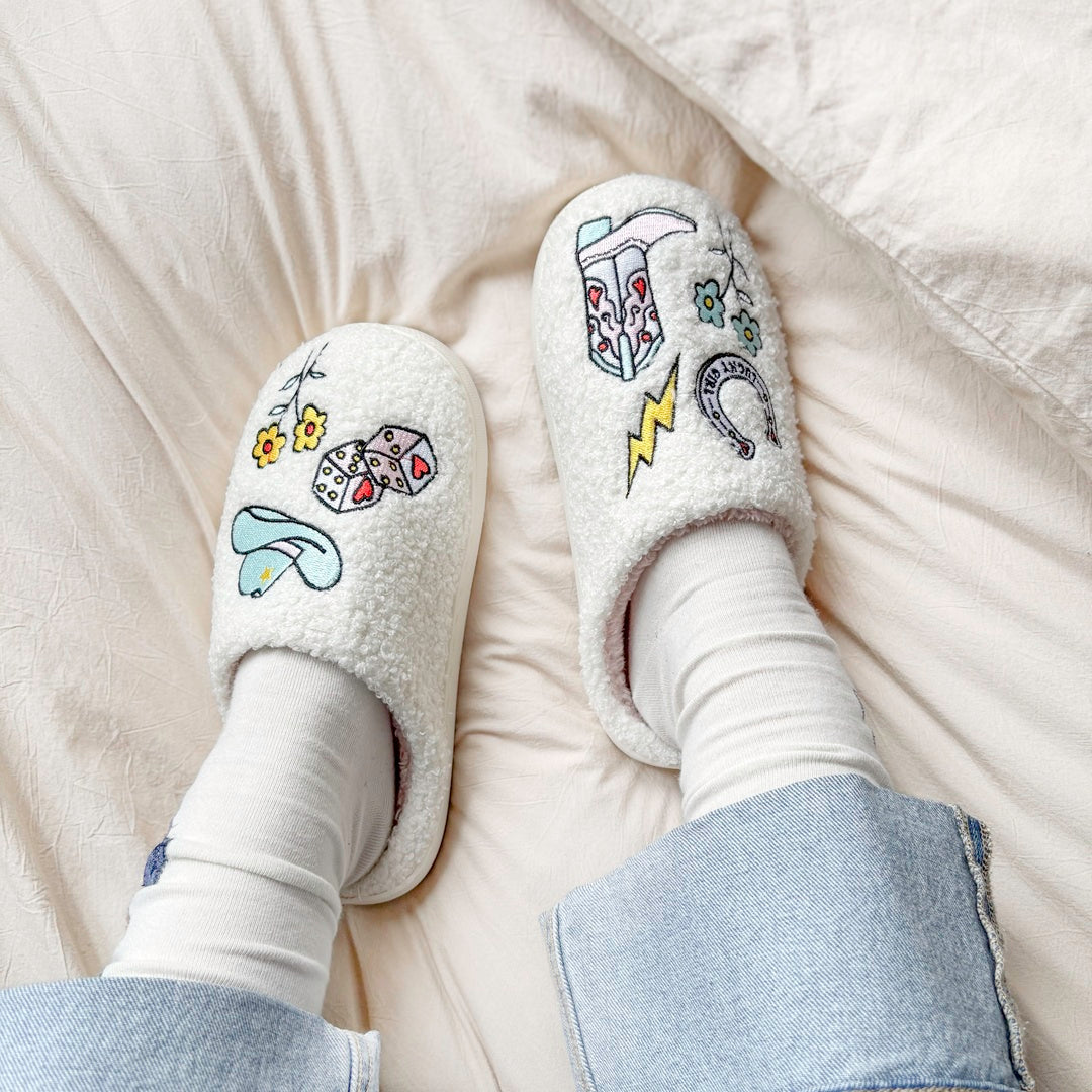 Cowgirl Charm Plush Slippers