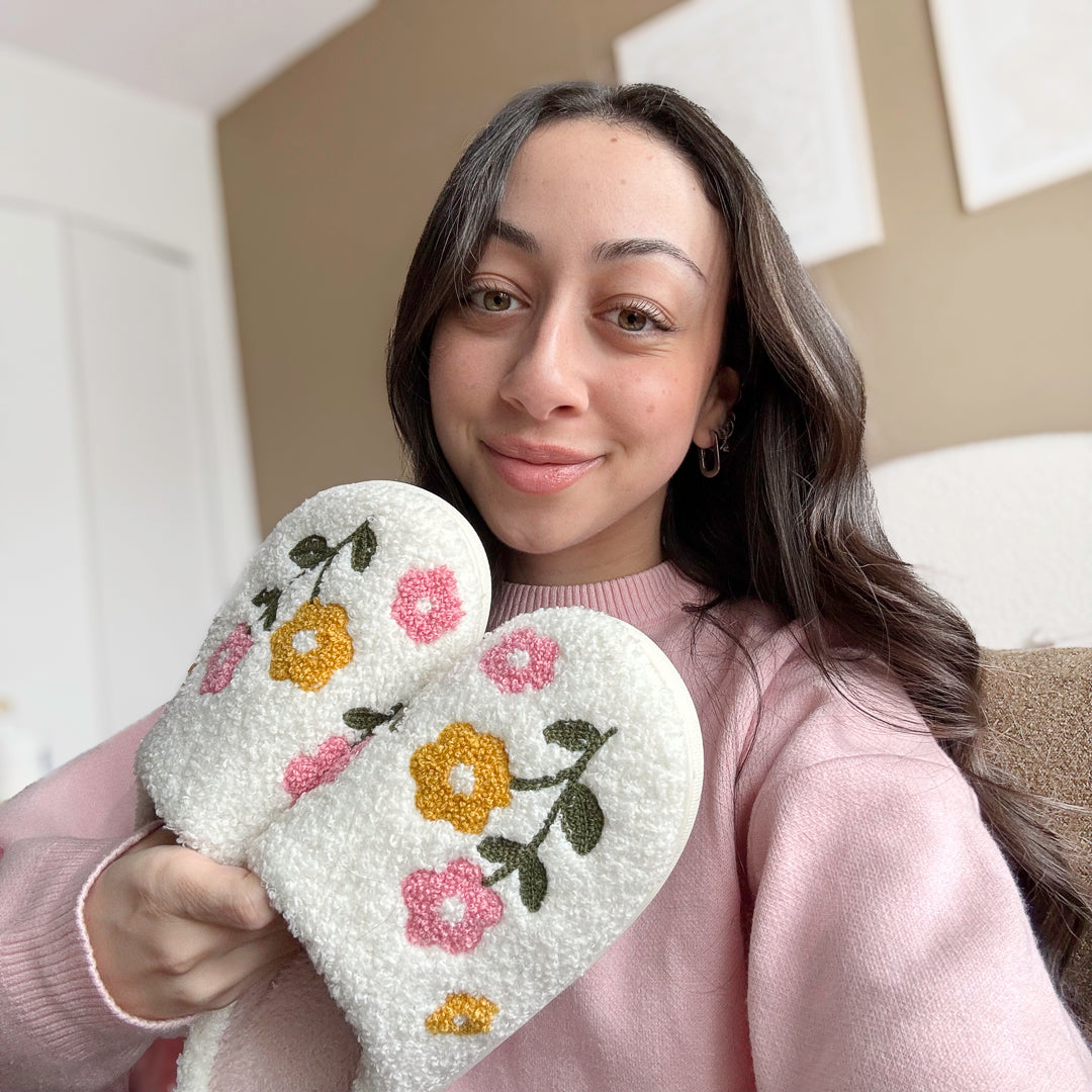 Cozy Floral Blossom Slippers