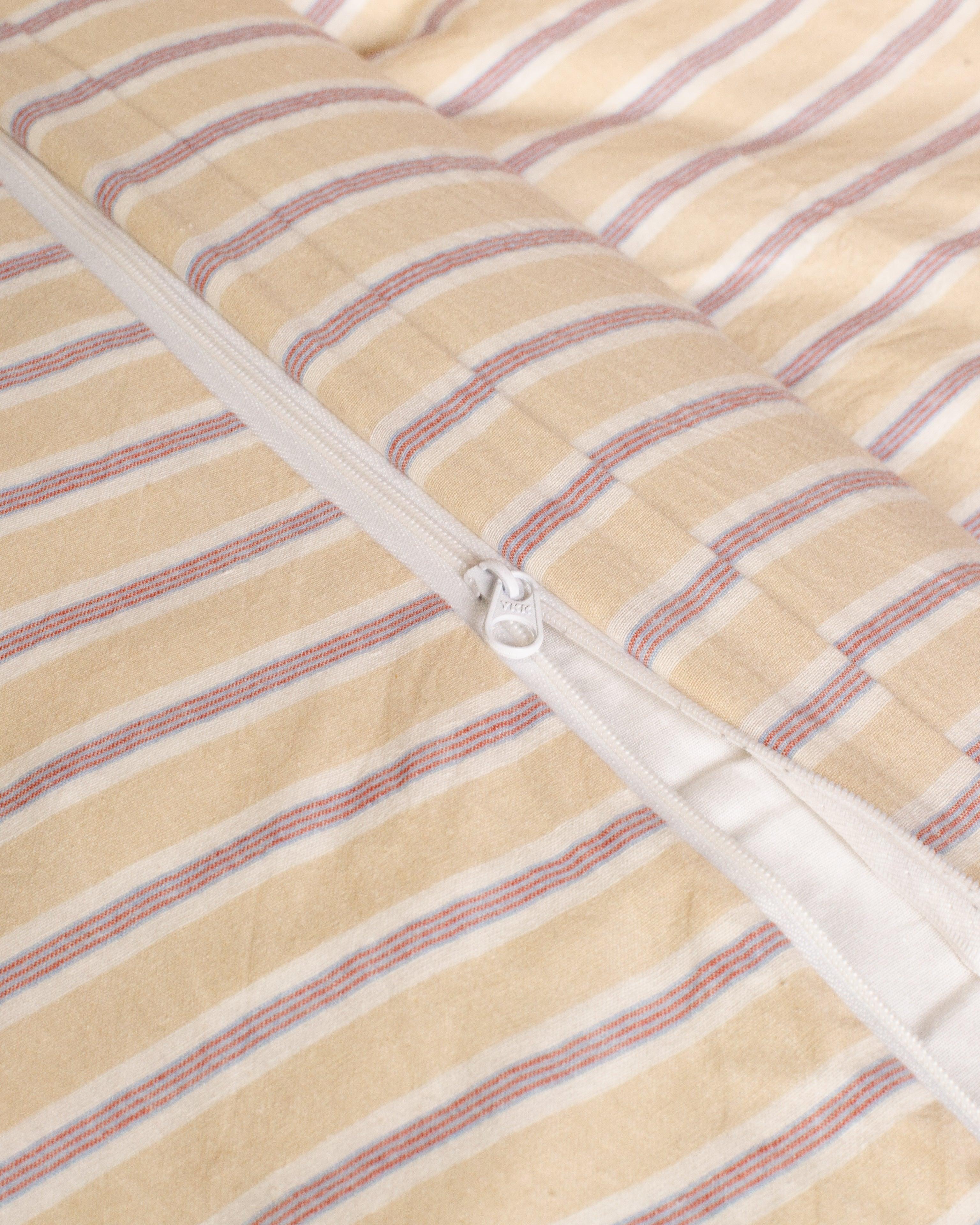 Cotton Stripes Duvet - Cream