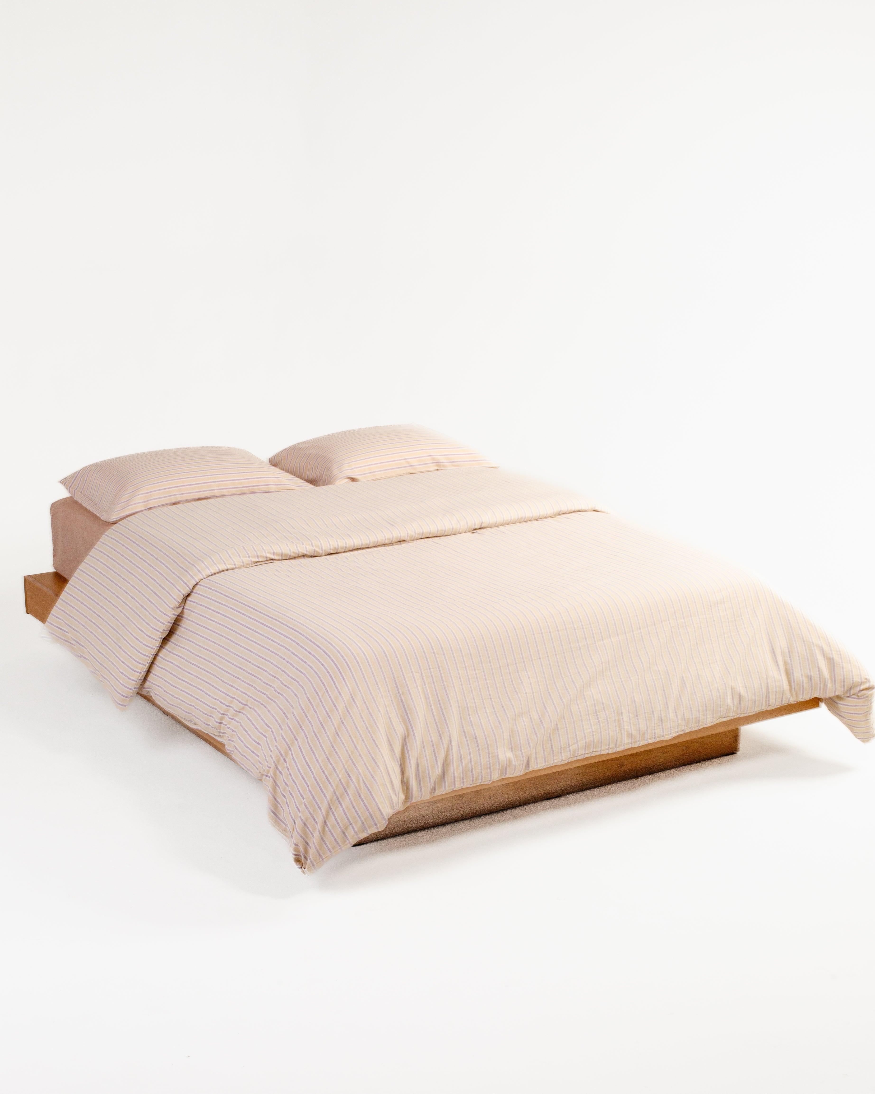 Striped Duvet Set - Cream