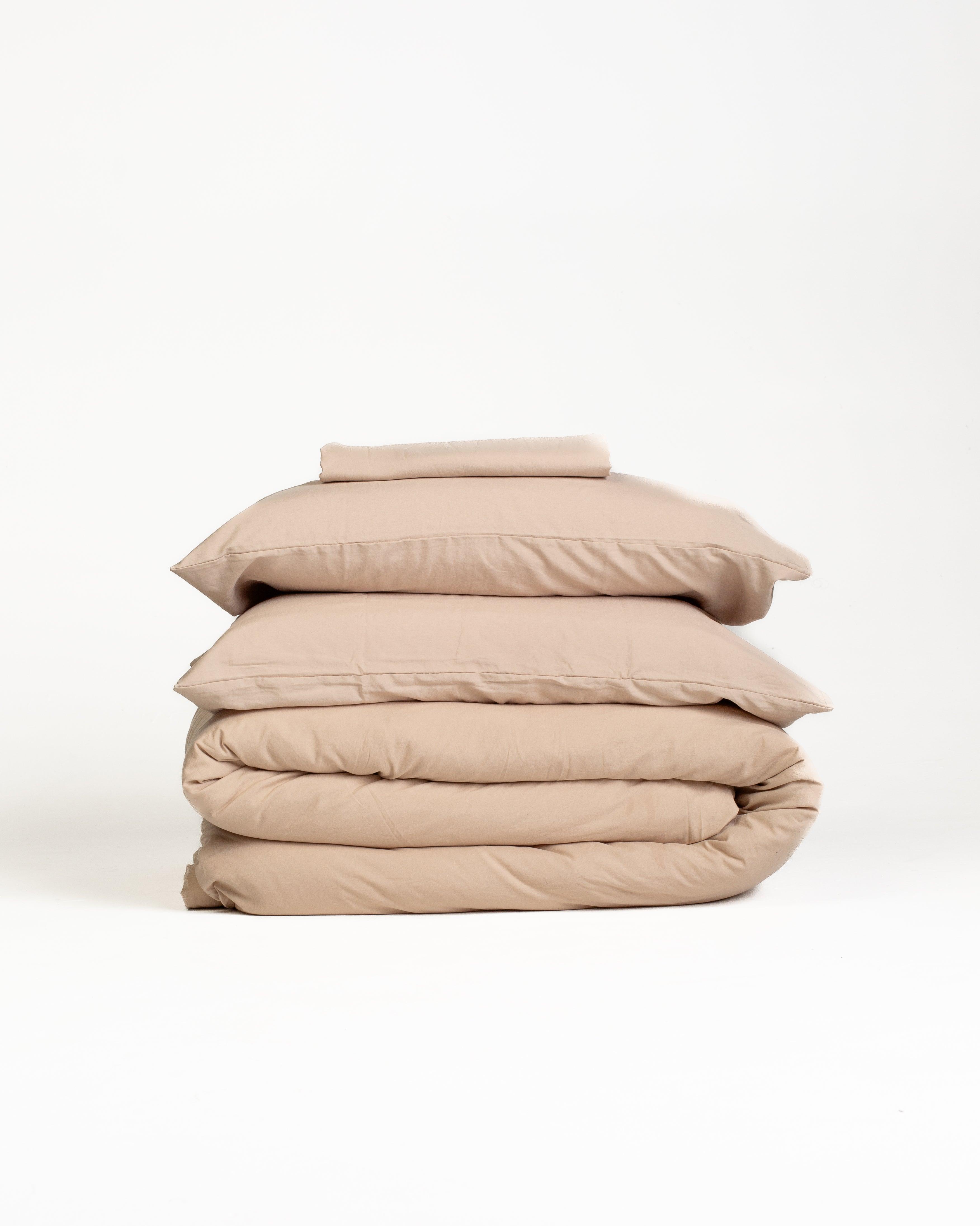 Solid Washed Duvet Set - Vanilla