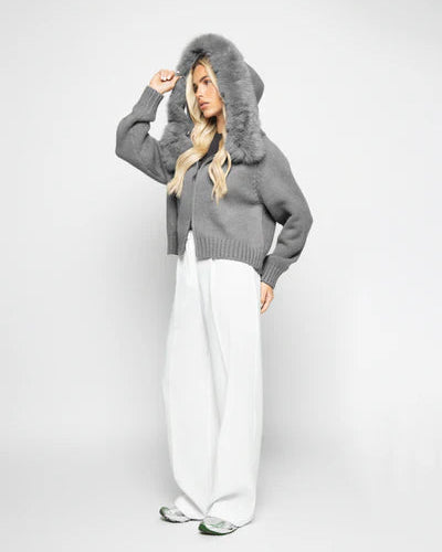 Velvety Cardigan - Gray