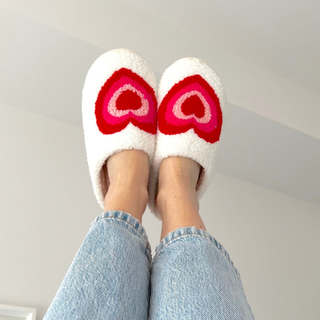 Retro Heart Sweetheart Slippers
