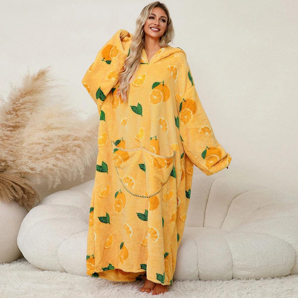 Oversized Hoodie with Oranges