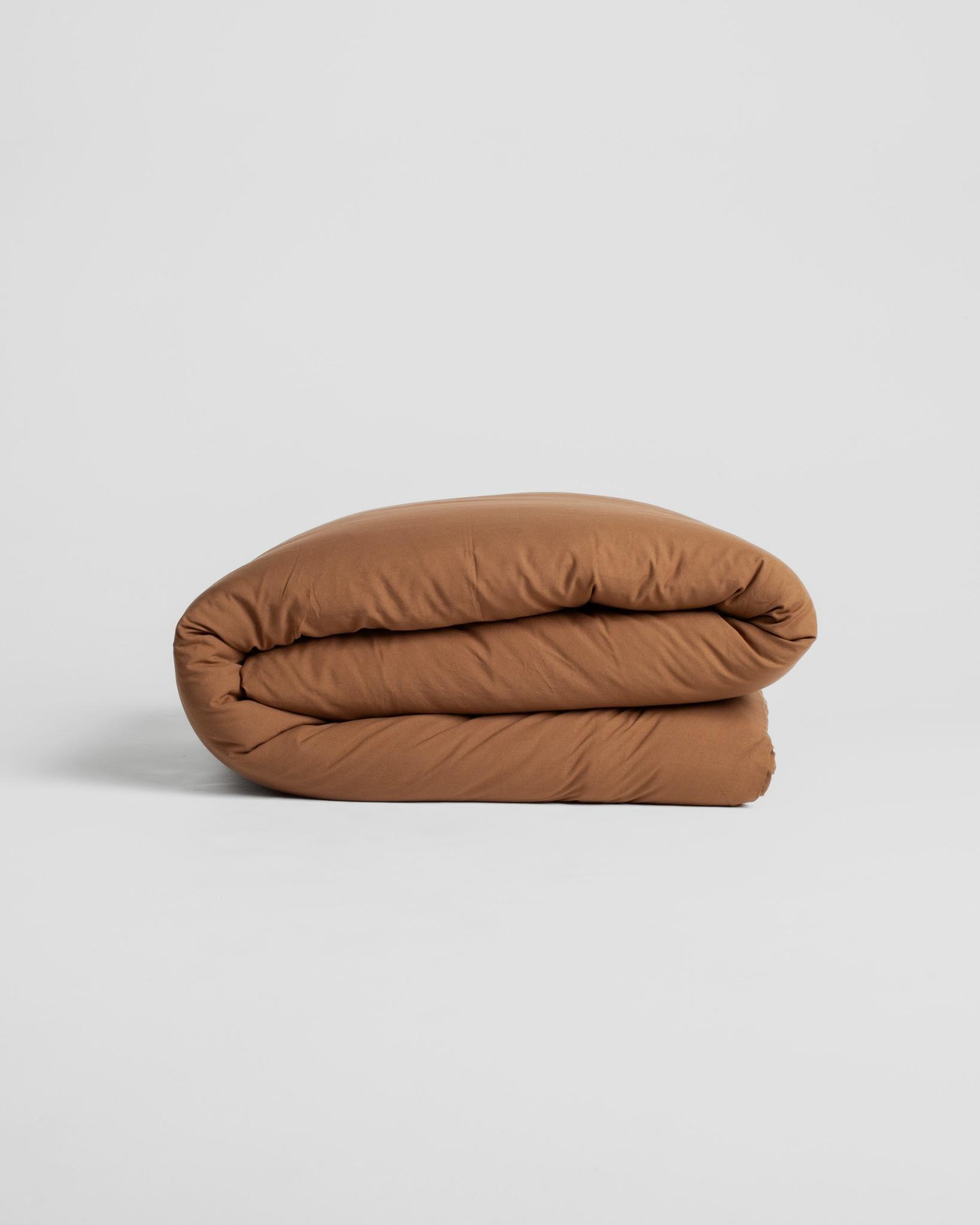 Solid Washed Duvet - Brown