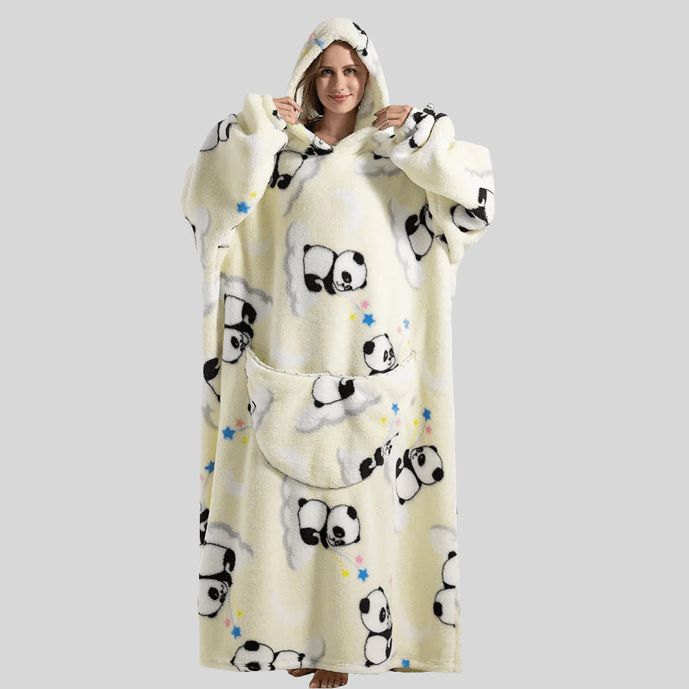 Oversized Hoodie with Panda Design