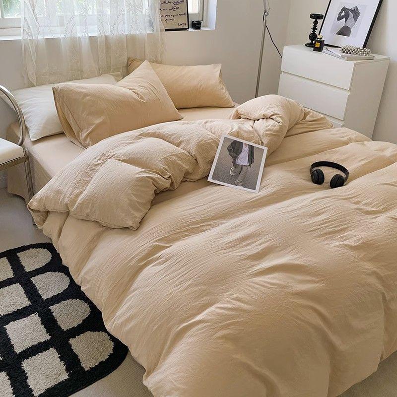 Solid Washed Cotton Duvet - Vanilla