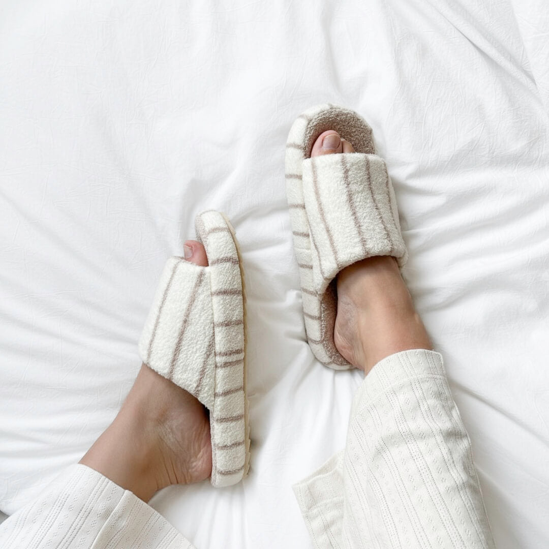 Aria Striped Slippers