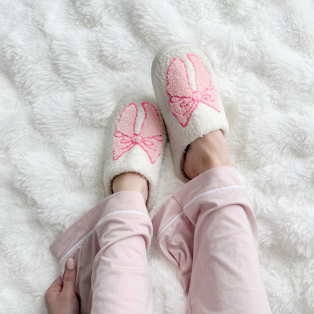 Classic Slippers with Bow