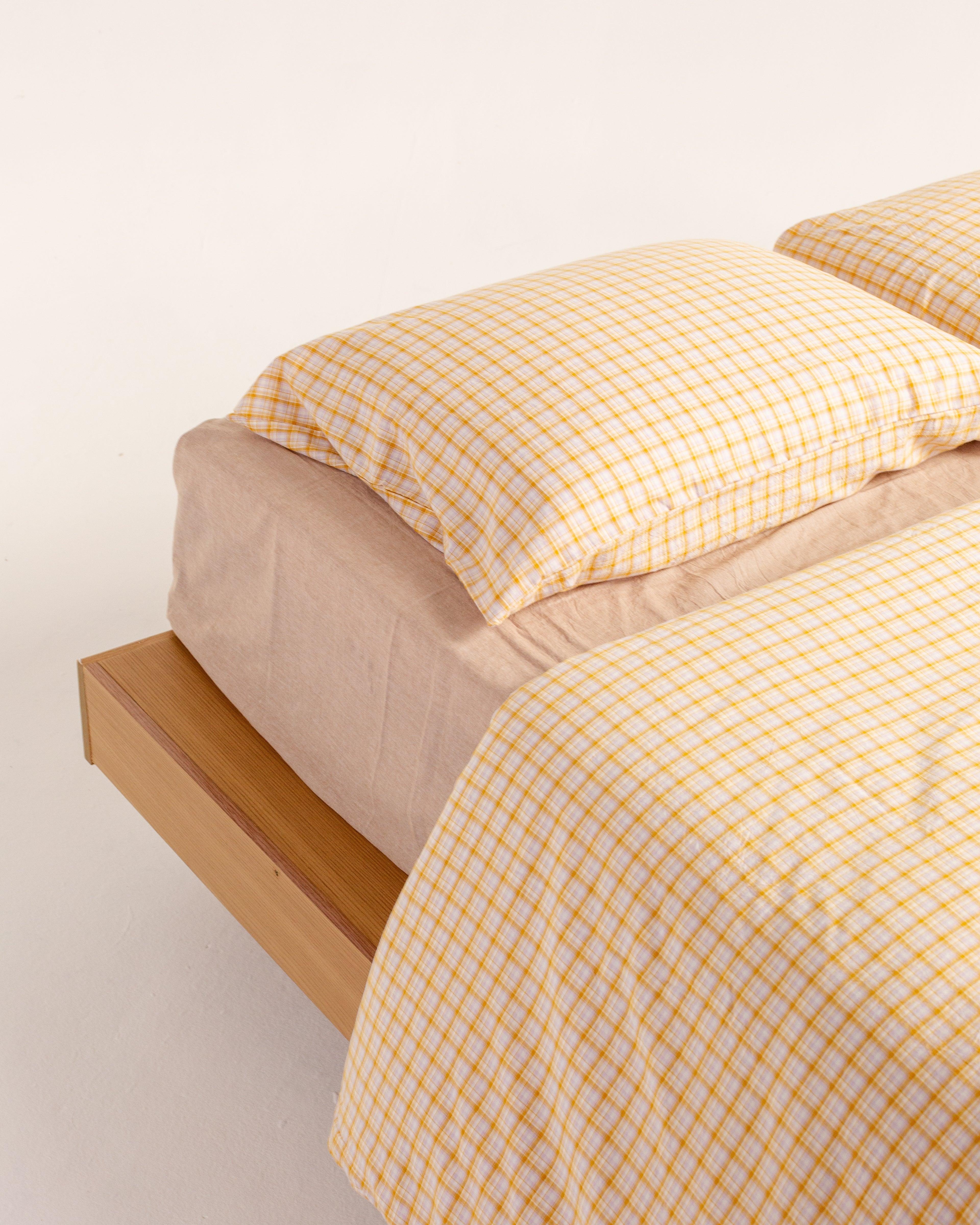 Checkered Duvet Set - Limoncello