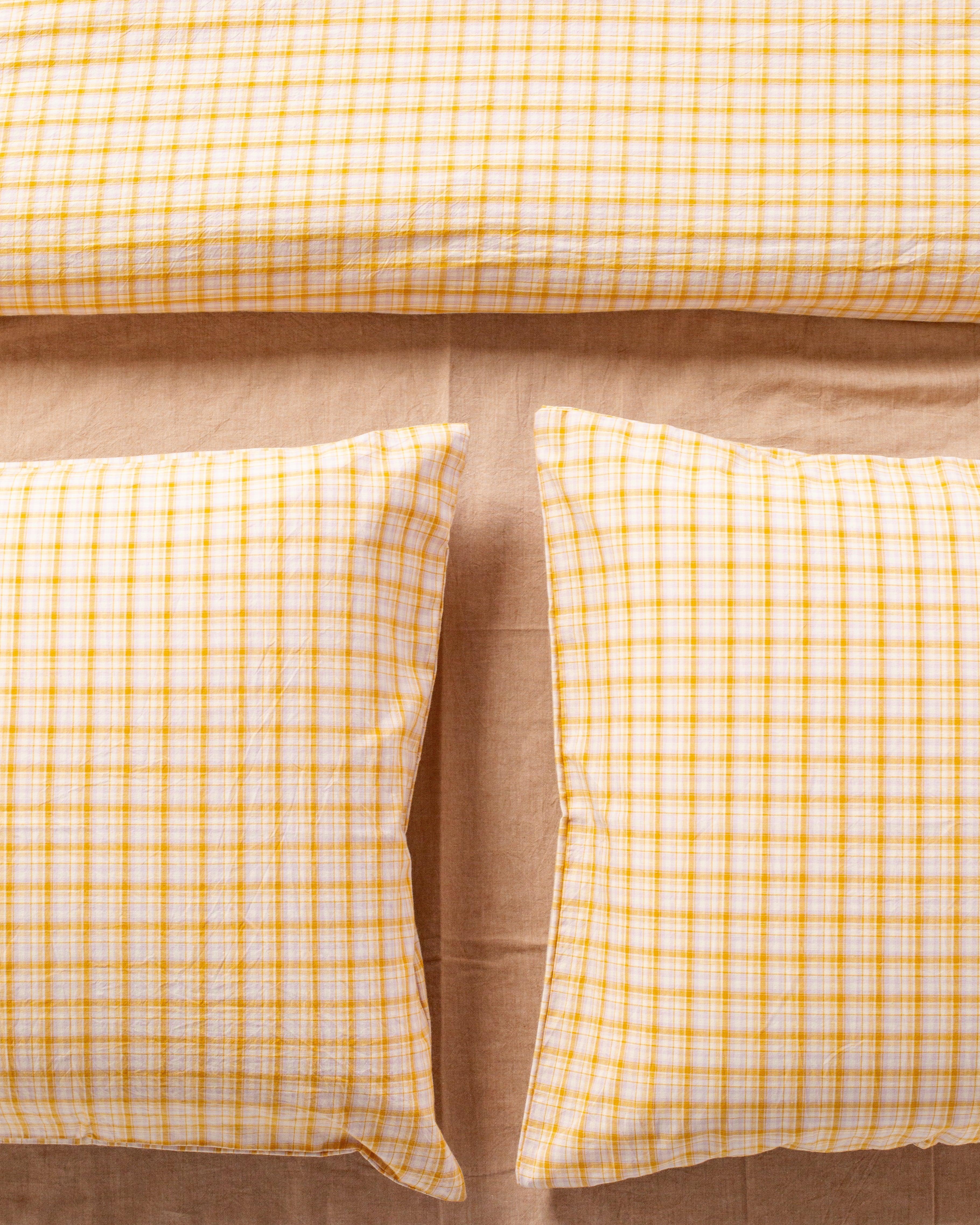 Checkered Duvet Set - Limoncello