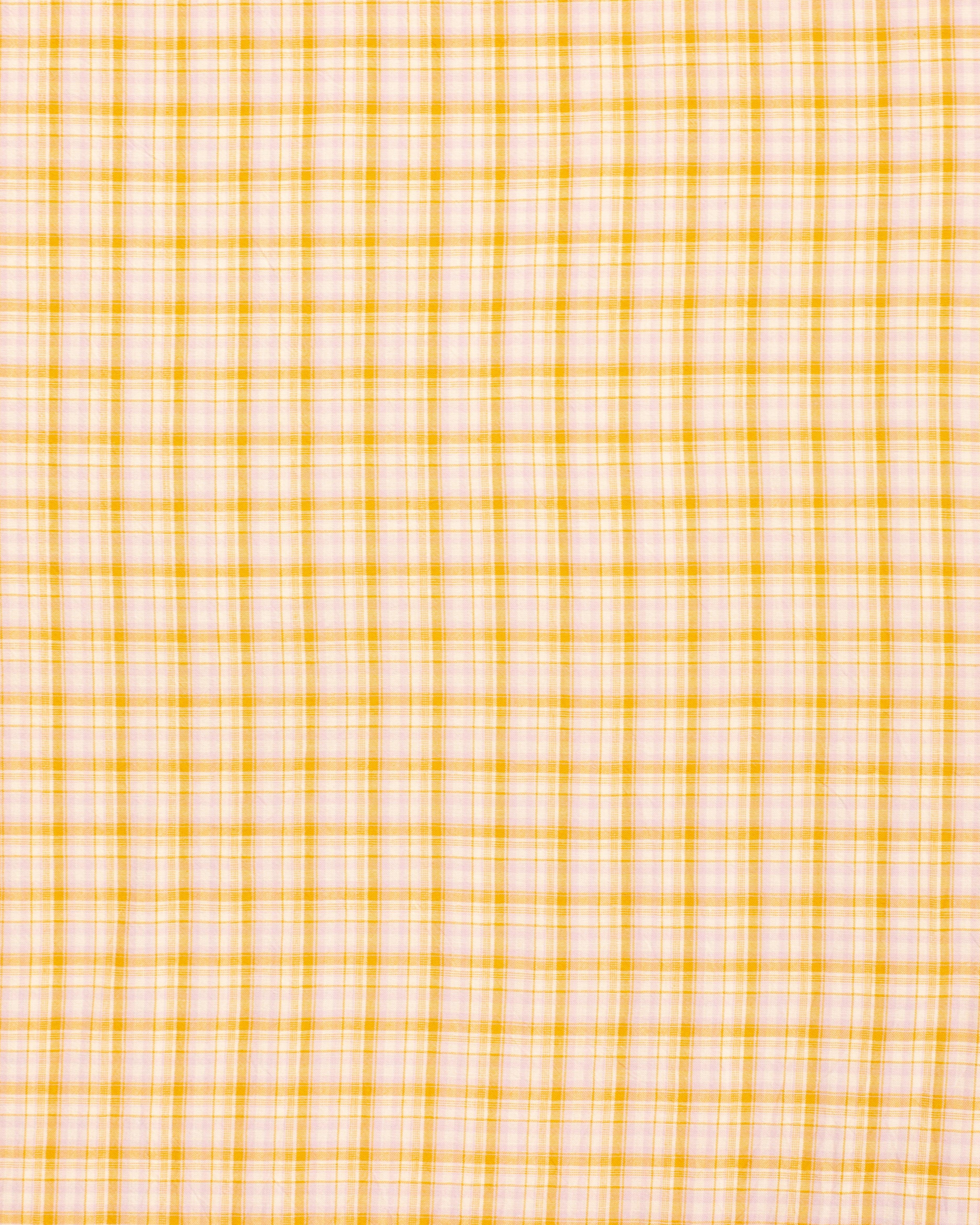 Cotton Check Duvet - Limoncello