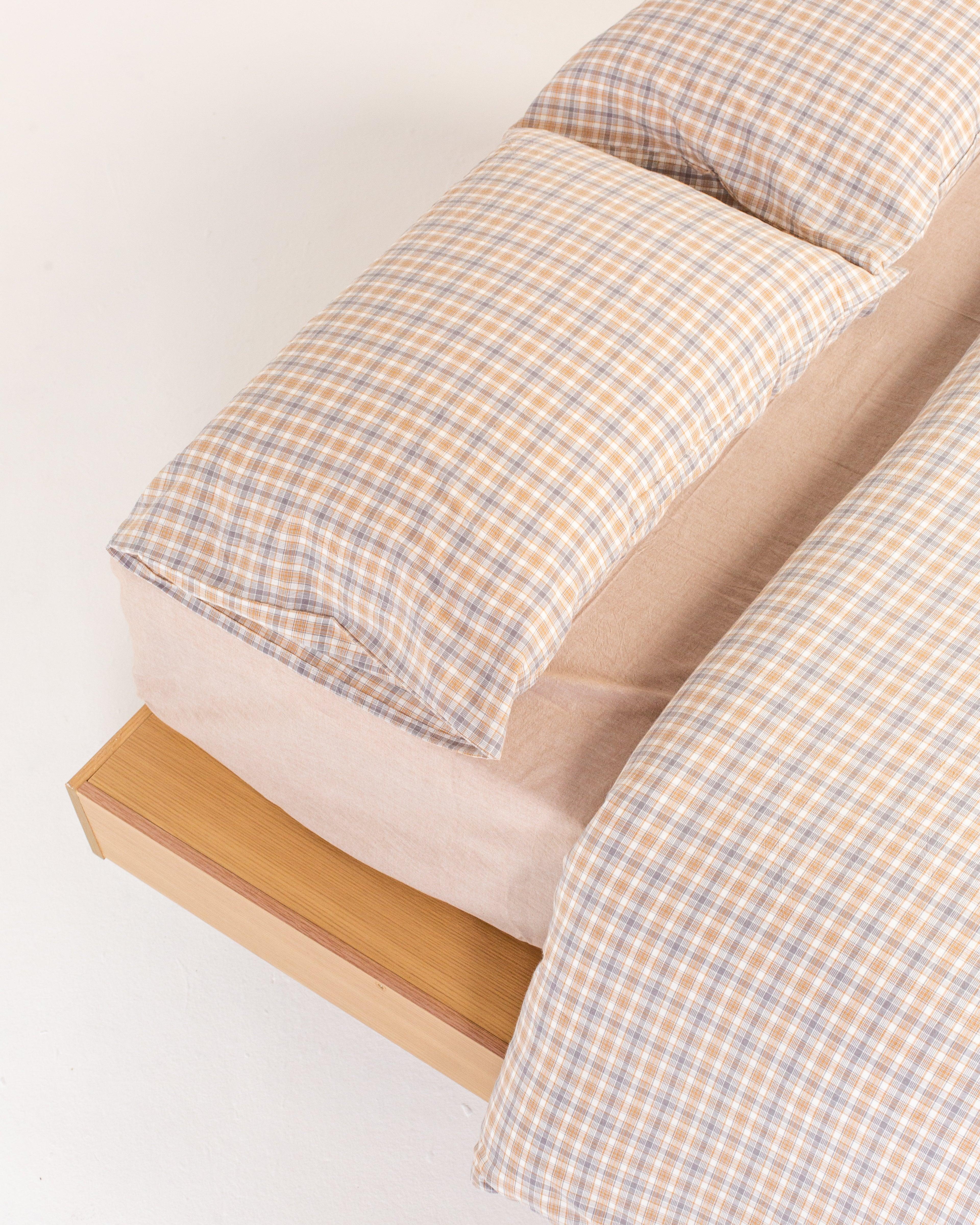 Checkered Duvet Set - Mocha