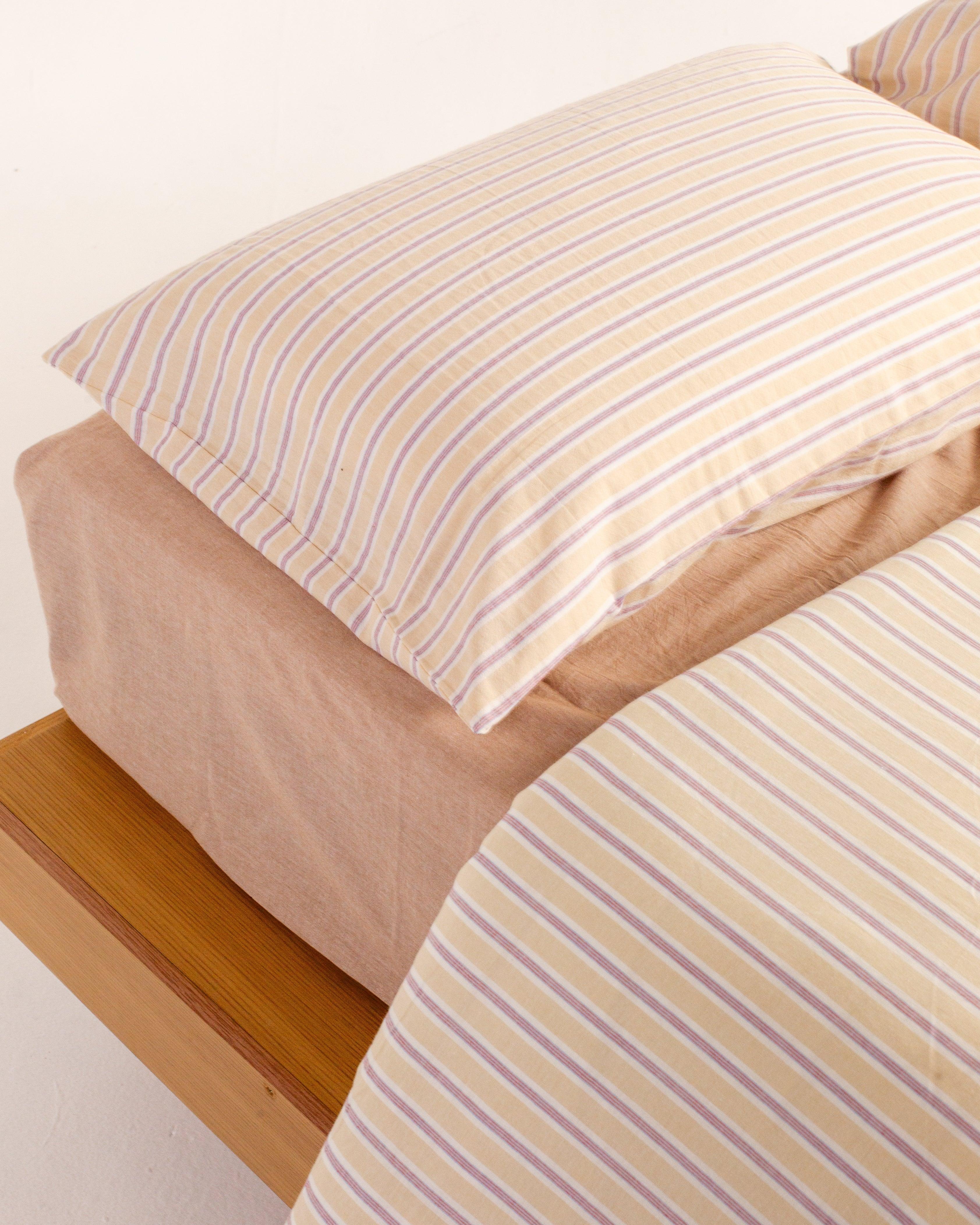 Striped Duvet Set - Cream