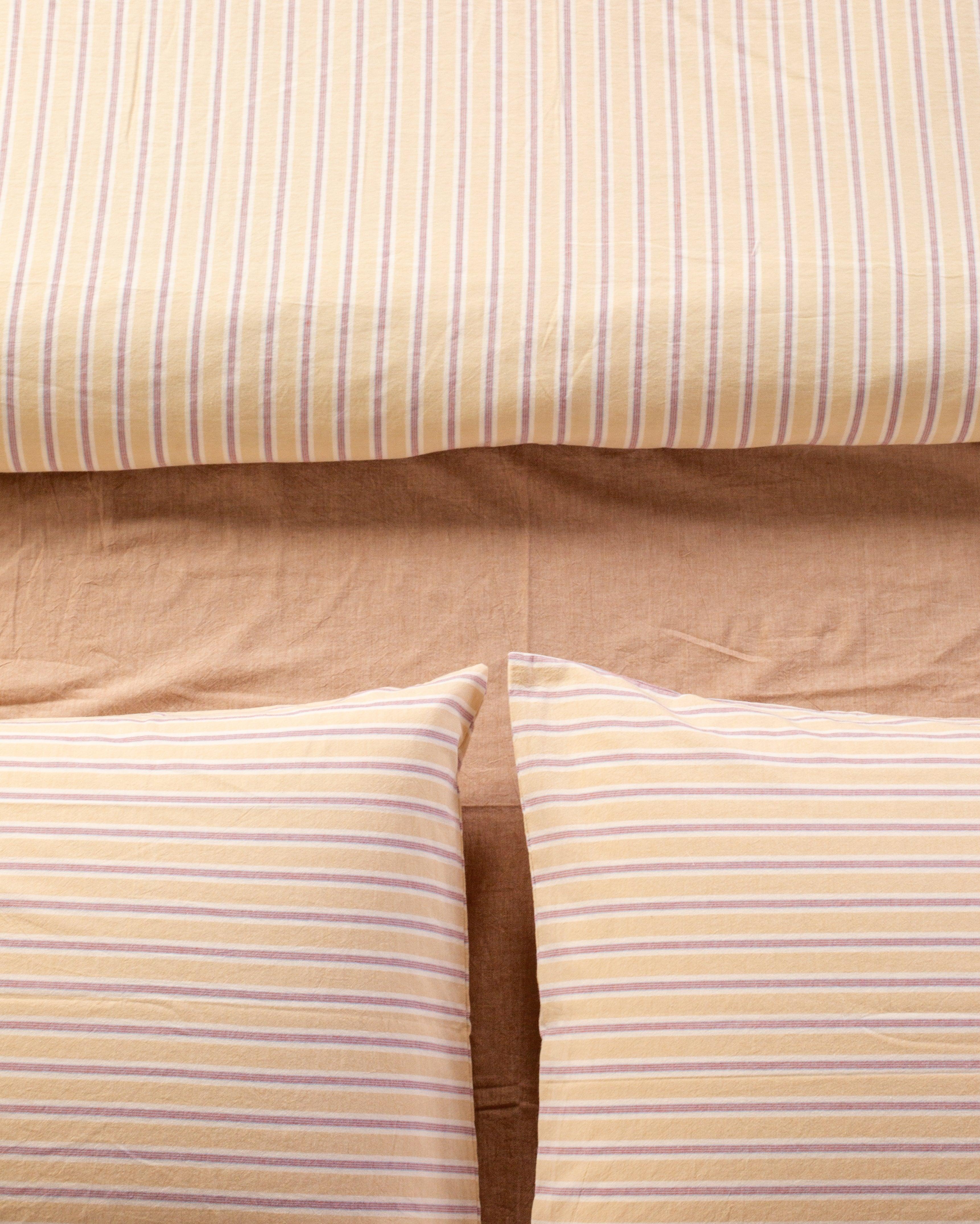 Striped Duvet Set - Cream