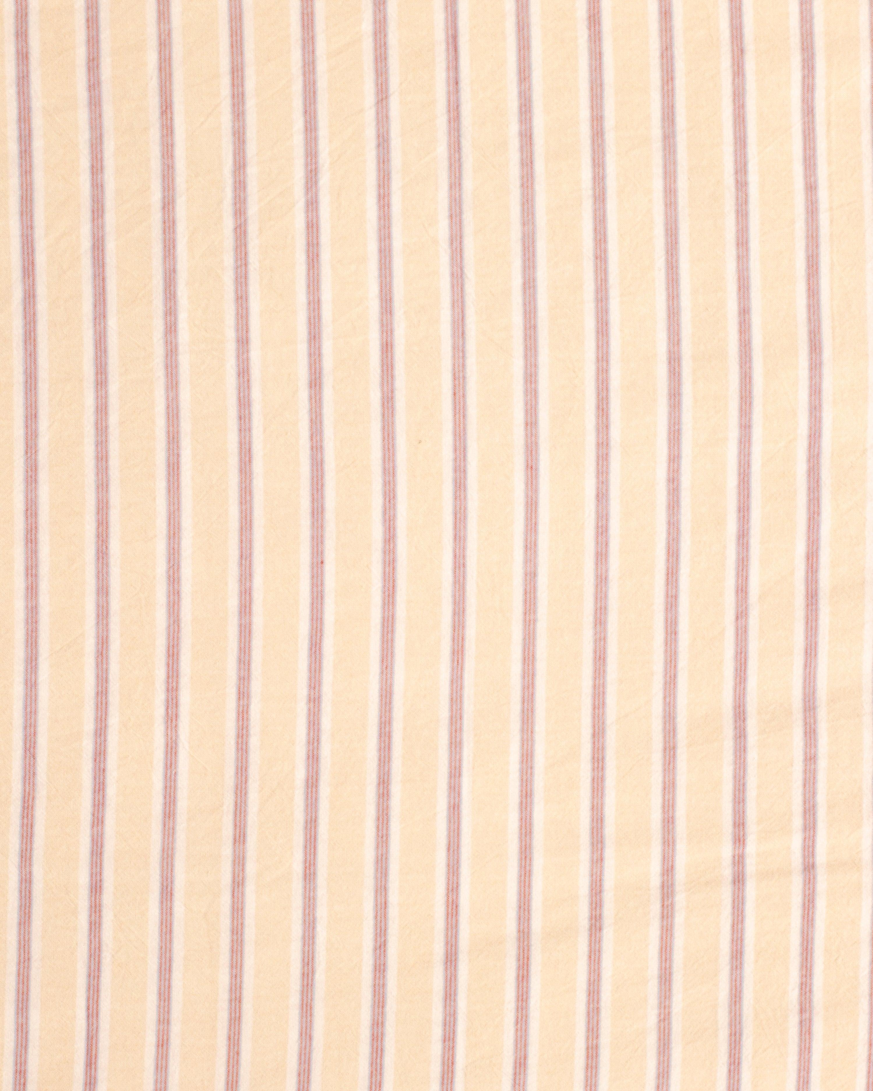 Cotton Stripes Duvet - Cream