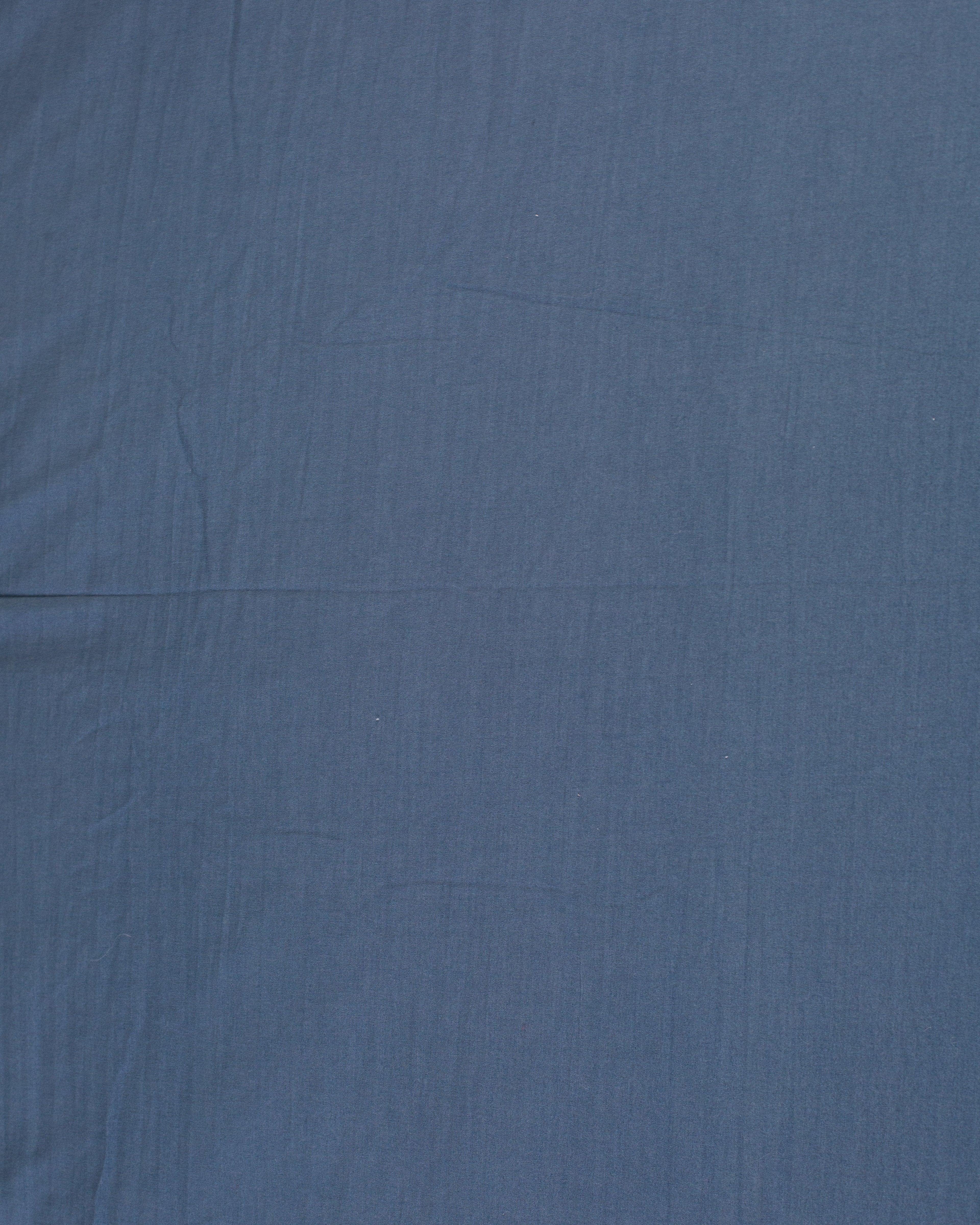 Solid Washed Cotton Duvet - Navy